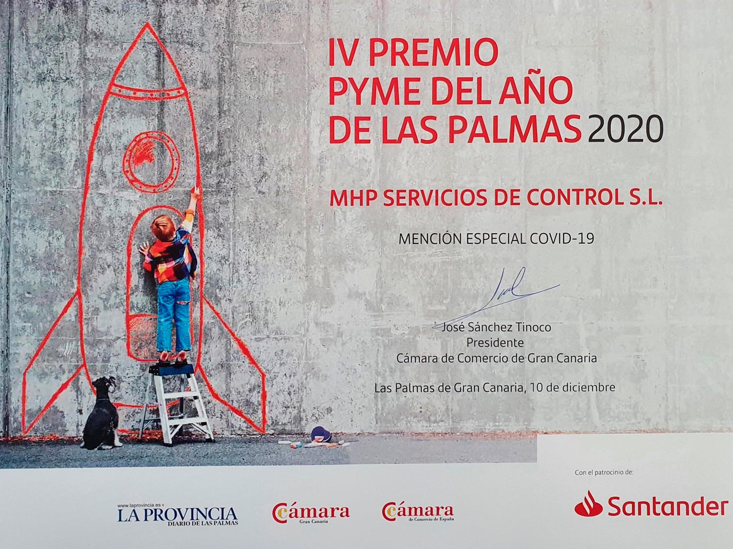 MHP recibe una mención especial en el IV Premio Pyme del Año de Las Palmas