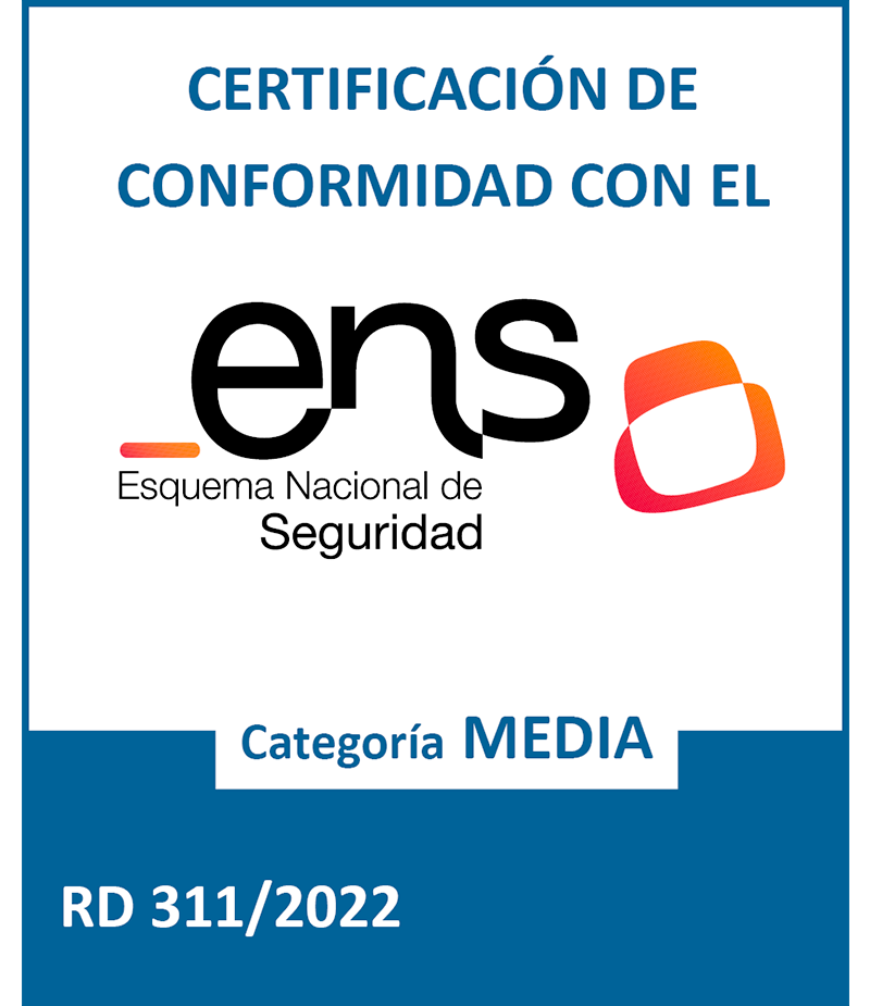 Certificación de Conformidad con el Esquema Nacional de Seguridad | ENS - Categoría Media