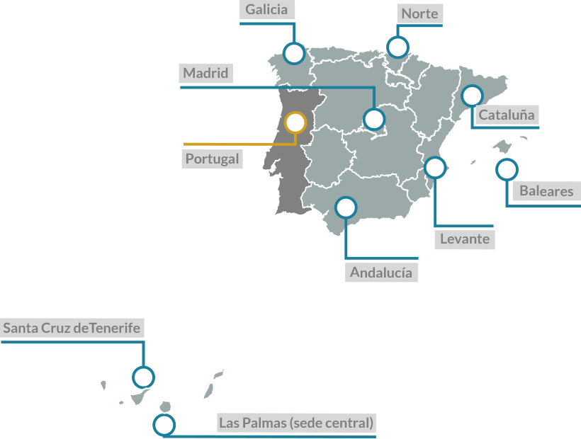 Mapa de las delegaciones
